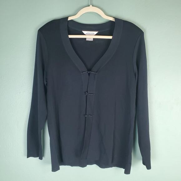 Exclusively Misook Black Knit Cardigan Size Large - Picture 1 of 5